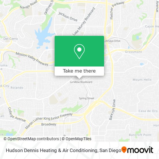 Hudson Dennis Heating & Air Conditioning map