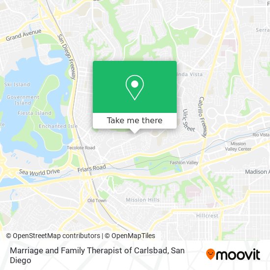 Marriage and Family Therapist of Carlsbad map