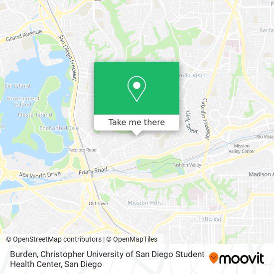 Mapa de Burden, Christopher University of San Diego Student Health Center