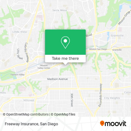 Mapa de Freeway Insurance