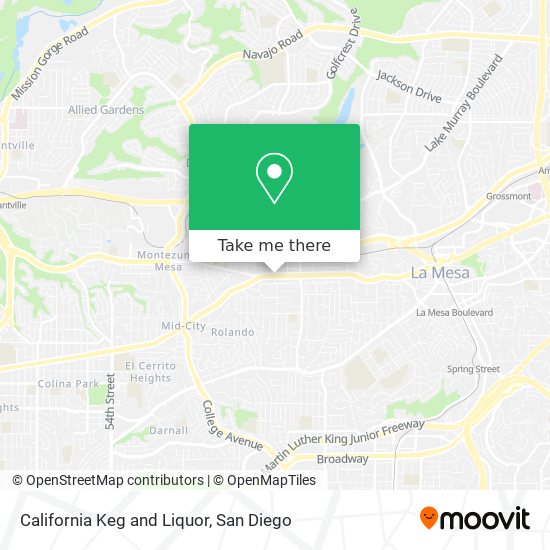 Mapa de California Keg and Liquor