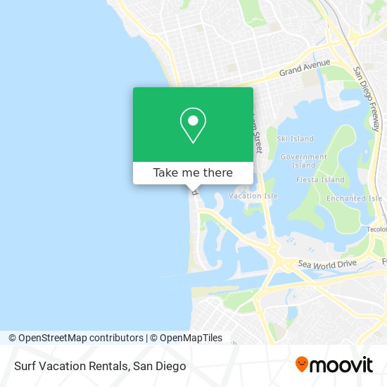 Surf Vacation Rentals map