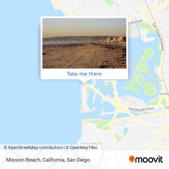 Mission Beach, California map