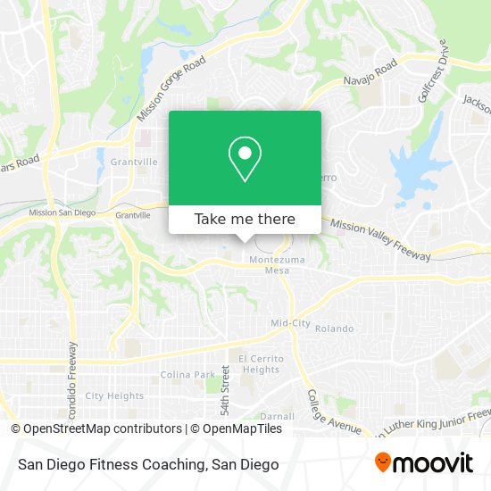 San Diego Fitness Coaching map