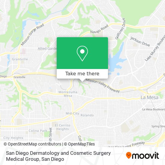 Mapa de San Diego Dermatology and Cosmetic Surgery Medical Group