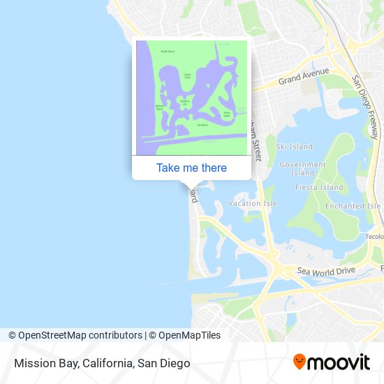 Mission Bay, California map