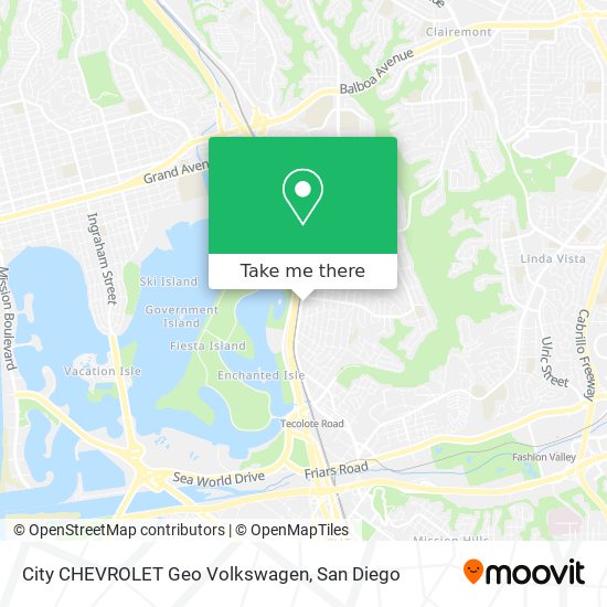 City CHEVROLET Geo Volkswagen map