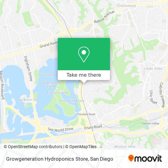 Mapa de Growgeneration Hydroponics Store
