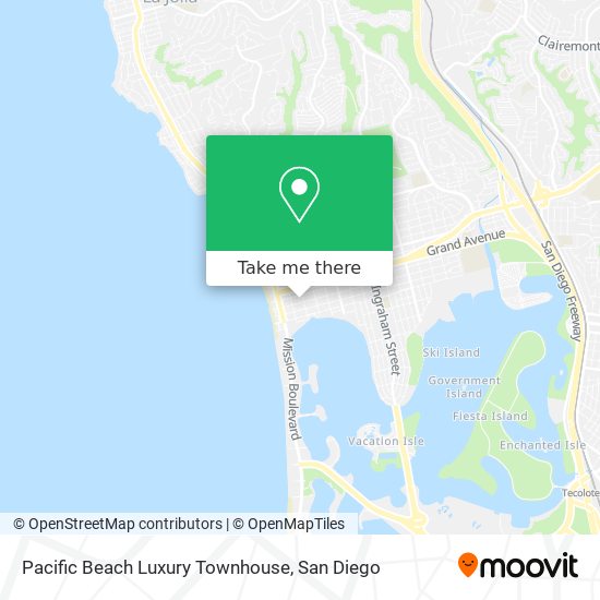 Mapa de Pacific Beach Luxury Townhouse