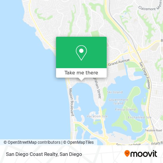 Mapa de San Diego Coast Realty