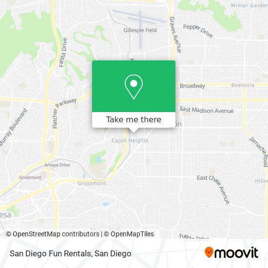 San Diego Fun Rentals map