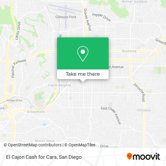 Mapa de El Cajon Cash for Cars
