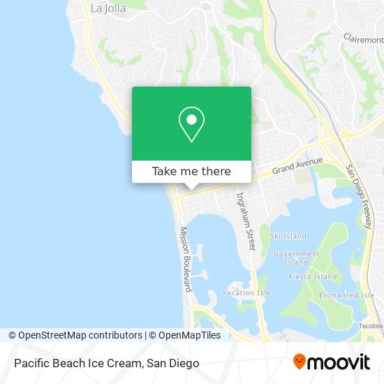 Pacific Beach Ice Cream map