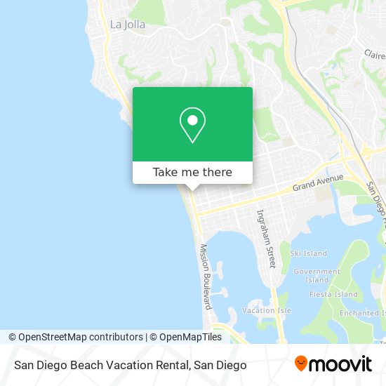 Mapa de San Diego Beach Vacation Rental