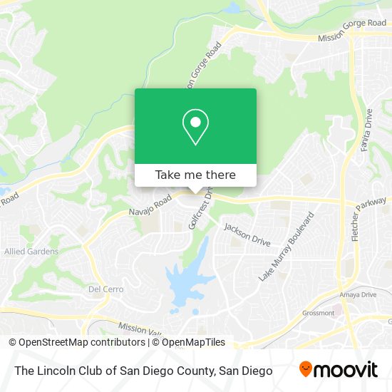 Mapa de The Lincoln Club of San Diego County