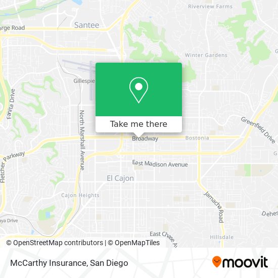 McCarthy Insurance map