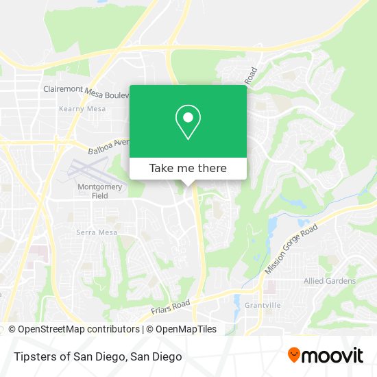 Tipsters of San Diego map