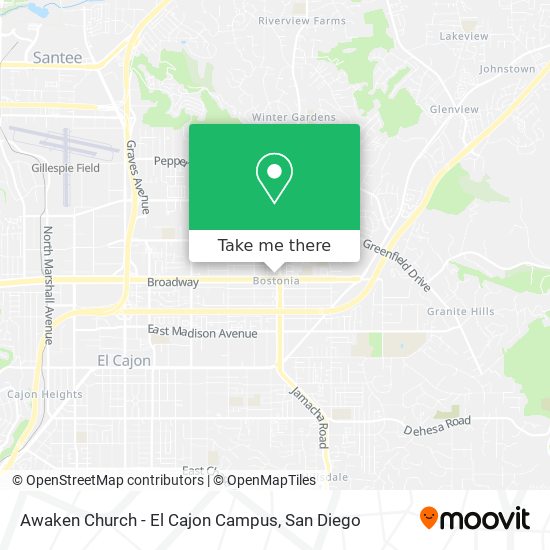 Mapa de Awaken Church - El Cajon Campus