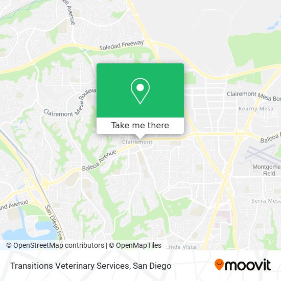 Mapa de Transitions Veterinary Services