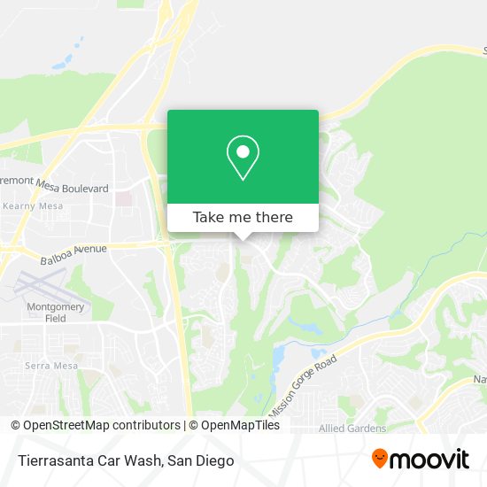 Mapa de Tierrasanta Car Wash
