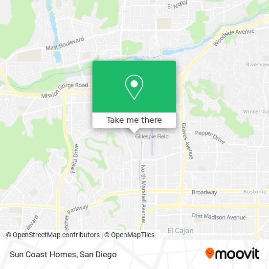 Sun Coast Homes map