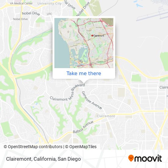 Mapa de Clairemont, California