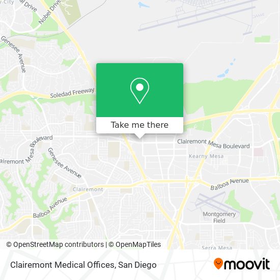 Clairemont Medical Offices map