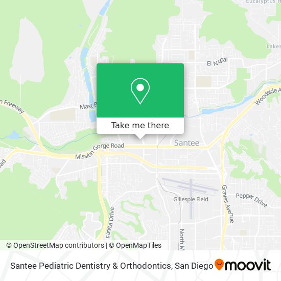 Mapa de Santee Pediatric Dentistry & Orthodontics