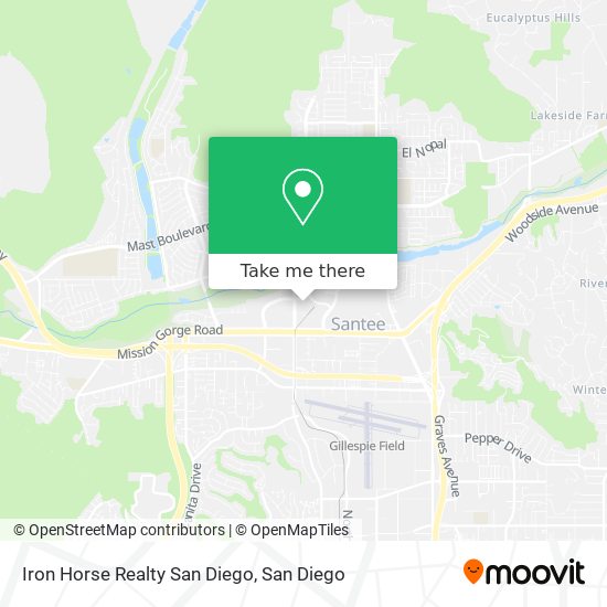 Iron Horse Realty San Diego map