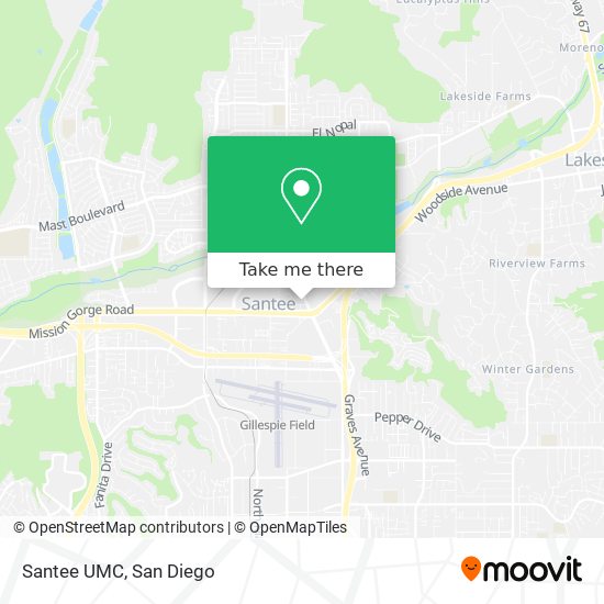 Santee UMC map