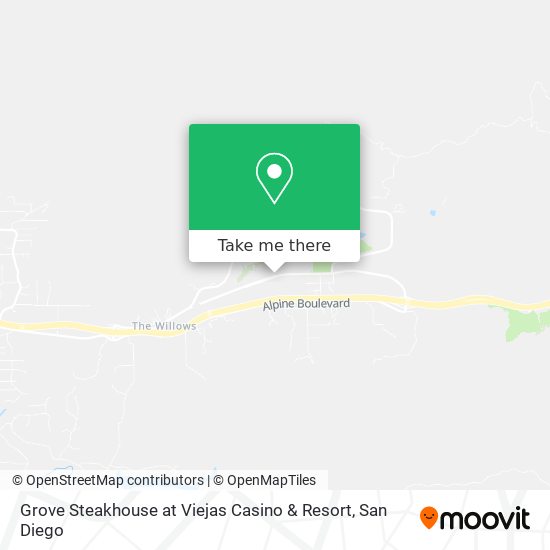 Mapa de Grove Steakhouse at Viejas Casino & Resort