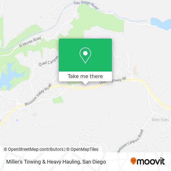 Miller's Towing & Heavy Hauling map