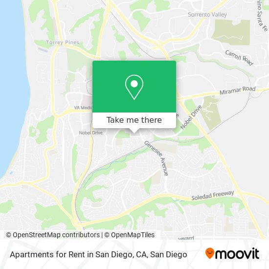 Mapa de Apartments for Rent in San Diego, CA