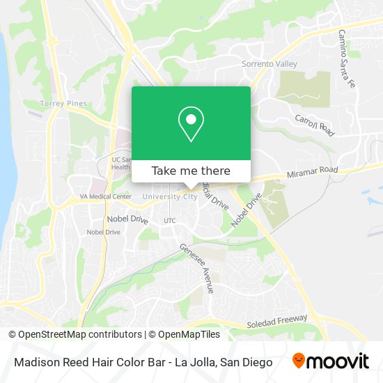 Madison Reed Hair Color Bar - La Jolla map