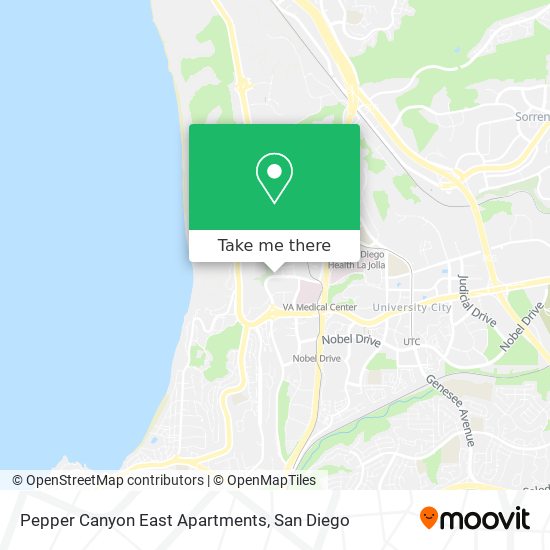 Mapa de Pepper Canyon East Apartments