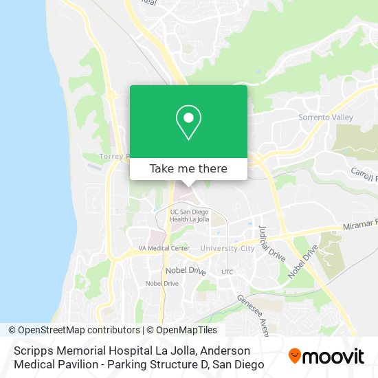 Scripps Memorial Hospital La Jolla, Anderson Medical Pavilion - Parking Structure D map