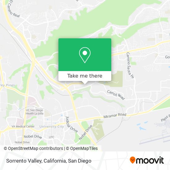 Mapa de Sorrento Valley, California