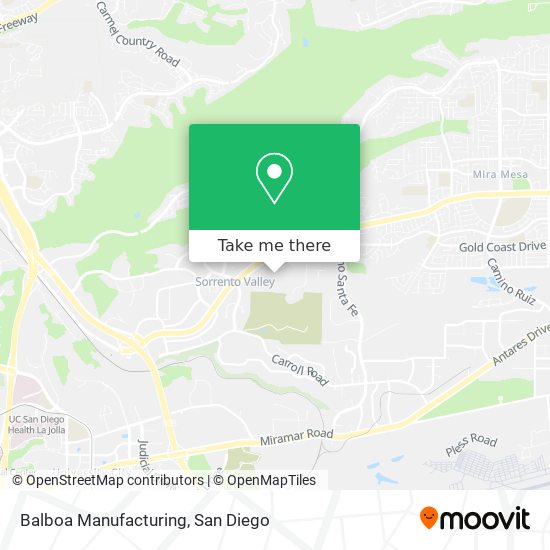Balboa Manufacturing map