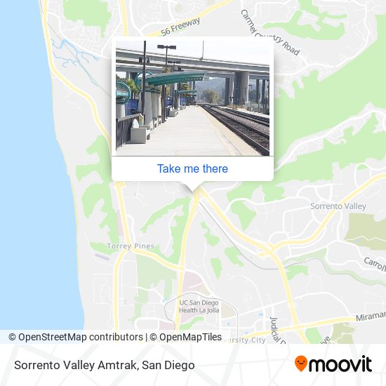 Sorrento Valley Amtrak map