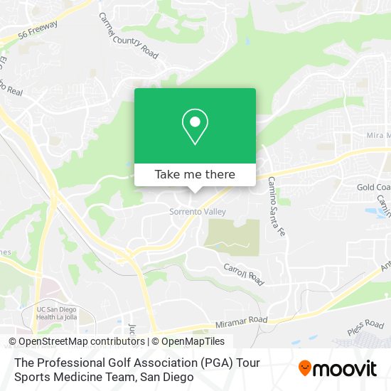 The Professional Golf Association (PGA) Tour Sports Medicine Team map