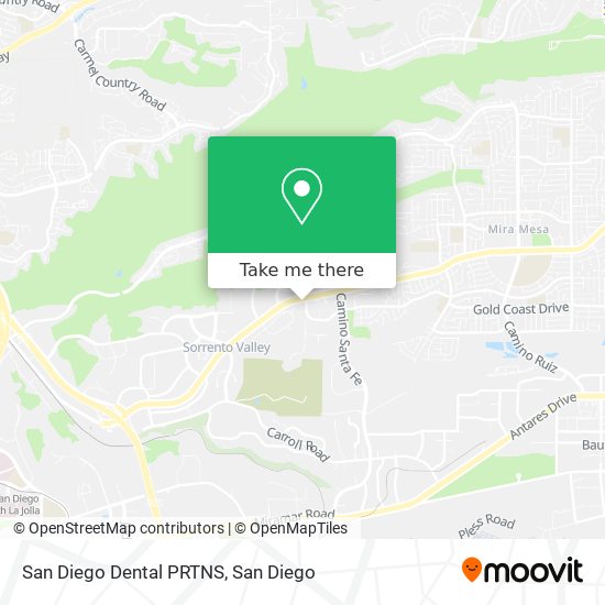 Mapa de San Diego Dental PRTNS