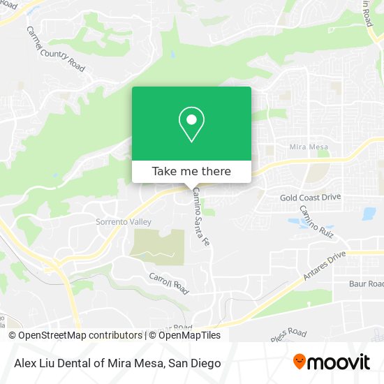 Mapa de Alex Liu Dental of Mira Mesa