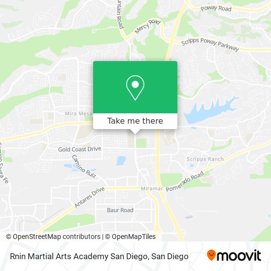 Mapa de Rnin Martial Arts Academy San Diego