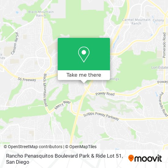 Rancho Penasquitos Boulevard Park & Ride Lot 51 map