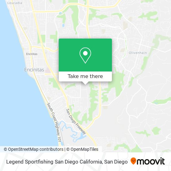 Legend Sportfishing San Diego California map