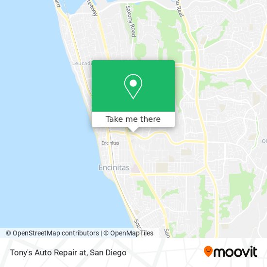 Mapa de Tony's Auto Repair at