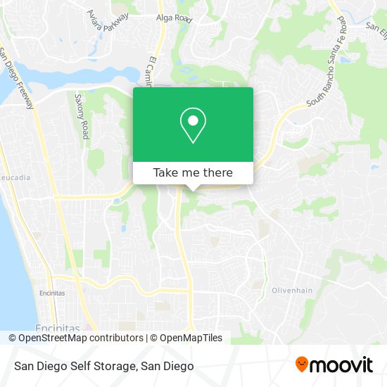 Mapa de San Diego Self Storage