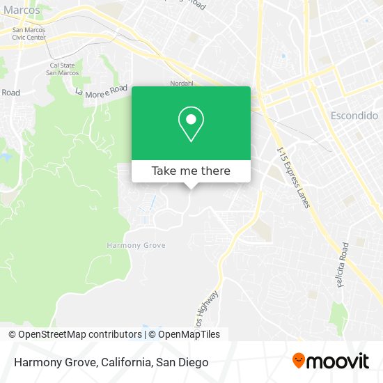 Mapa de Harmony Grove, California