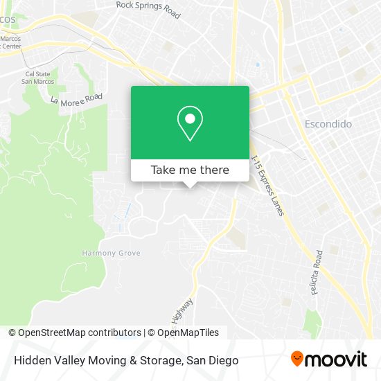 Mapa de Hidden Valley Moving & Storage