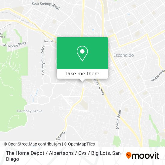 Mapa de The Home Depot / Albertsons / Cvs / Big Lots